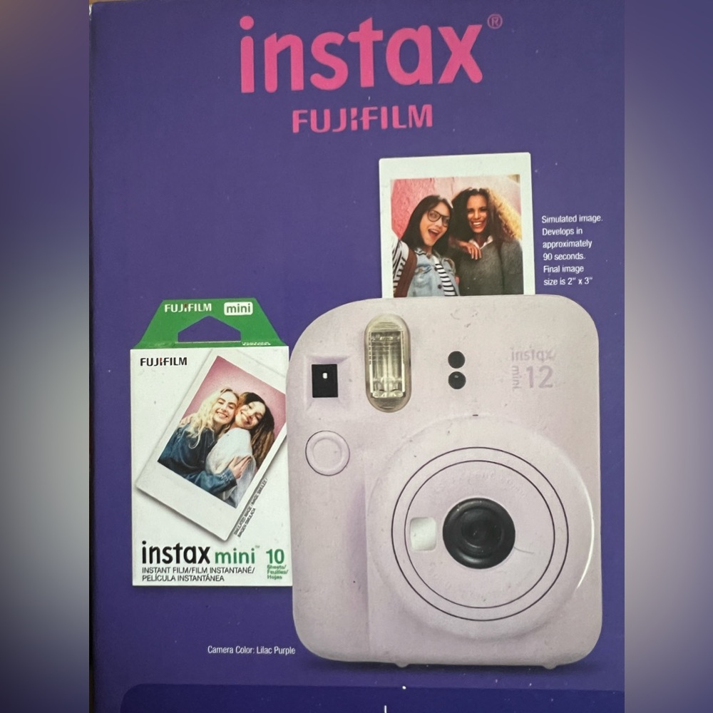 Fujifilm - INSTAX MINI 12 Lilac Purple Holiday Bundle Brand New & Sealed